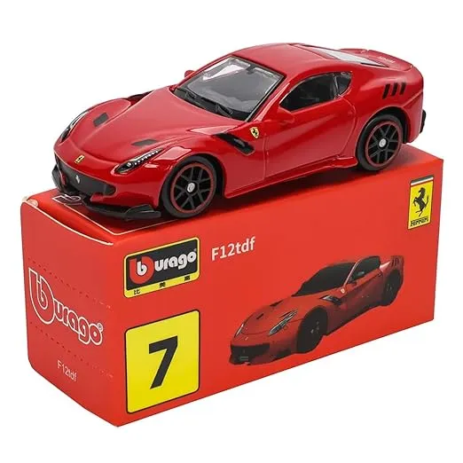Bburago 1:64 Scale Ferrari Series Model Collection Race Diecast Metal Model Car (F12 TDE), Red