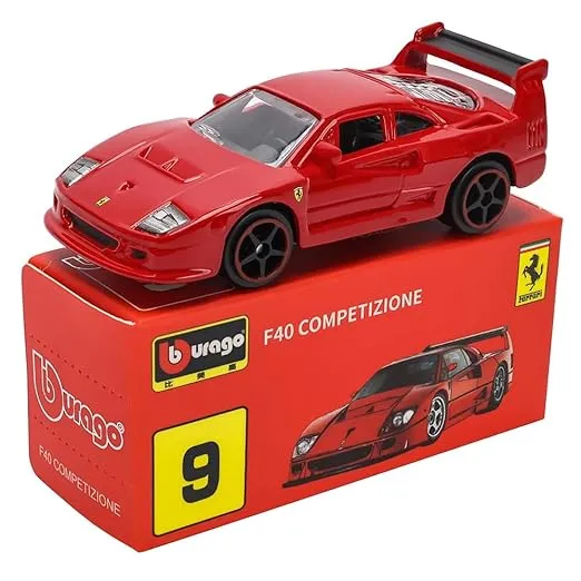 Bburago 1:64 Scale Ferrari Series Model Collection Race Diecast Metal Model Car (F40 COMPETIZIONE)