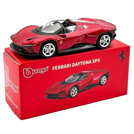 Bburago 1:64 Scale Ferrari Series Model Collection Race Diecast Metal Model Car (Daytona SP3 RED)